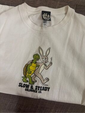 Goldbrick "Slow & Steady" White Graphic Tee